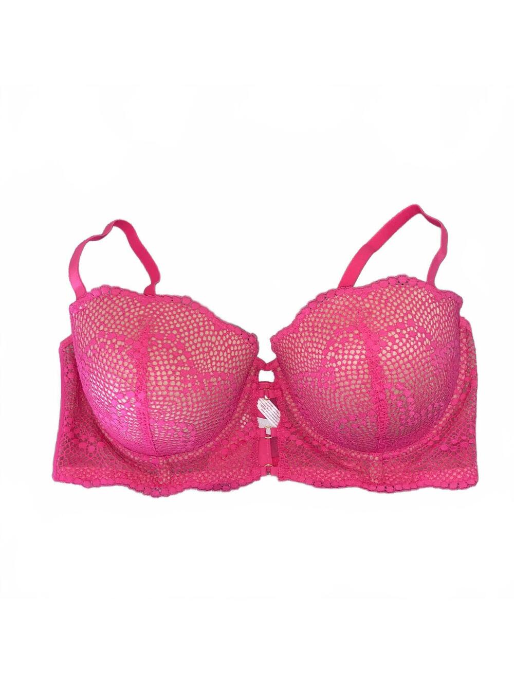 Adore Me Fuchsia Lace Push-Up Bra 40C Underwire Lingerie